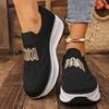 Large size fly-woven casual single shoes for women's spring and summer new lightweight outer wear platform TEUM single shoes for women