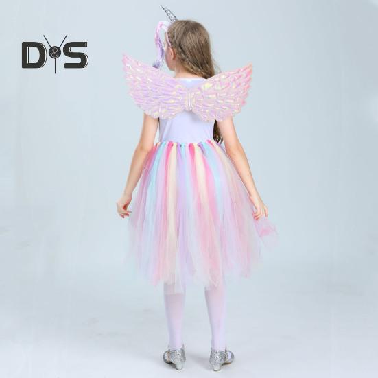 Dětské představení Andělská křídla Barevný vzhled princezny Lehká znovupoužitelná scénická rekvizita Halloween Vánoční Cosplay křídla rekvizita