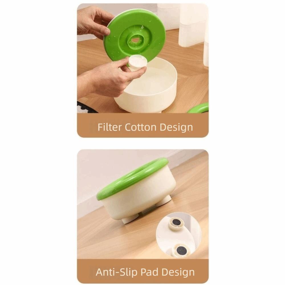 Large Capacity Pet Floating Water Bowl Spill-Proof Anti-Splash Floating Drinking Fountain Non-Slip Base Not Wet Mouth