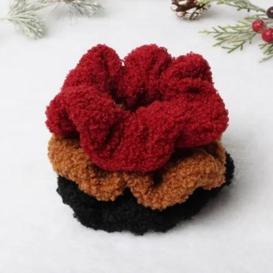 

3 шт. Пушистые эластичные резинки для волос для женщин и девочек, мягкие резинки для волос «Тедди», держатель для хвостика, резинка для волос, аксессуары для волос