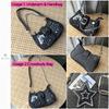Vintage Canvas Female Small Shoulder Bags Chain Tote Purses Y2k Fashion Women's Handbags Stars Pattern Cool Girls Underarm Bag
