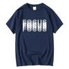 Sommer Herren 100% Baumwolle Hohe Qualität Lässig Sport Locker Übergröße Lustiger Fokus Aufdruck Rundhals Kurzarm T-Shirt Tops