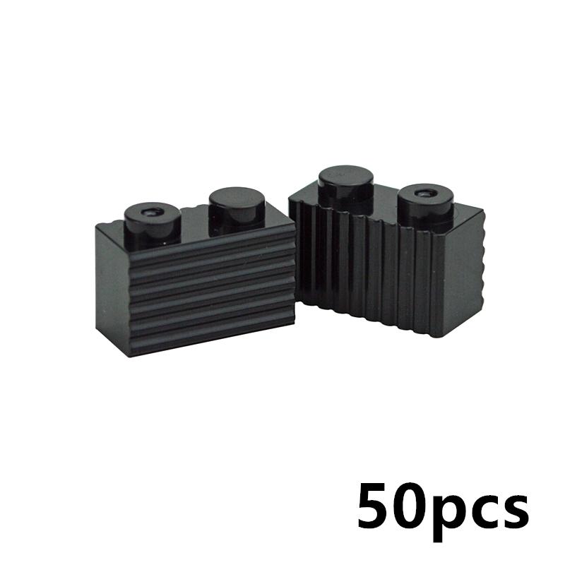 DIY Bricks Modified 1x2 with Flutes Fluted MOC Building Blocks Technical Parts Compatible with 2877 Educational Toy for Children