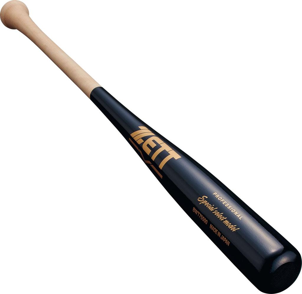 ZETT Youth Baseball Softball Special Select Wooden 650g Average Natural x Black Made in BWT75500 Bat, Model, (Hokkaido Birch), 80cm, Weight, (1219GE),