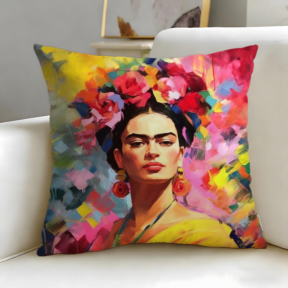 Klasická umělkyně Frida Kahlo Povlak na polštář Měkký a snadno omyvatelný Povlak na polštář – Všestranný pro pohovku, postel, cestování a kancelář