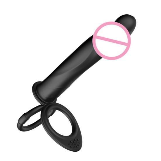 10 Speed Dual Vibration Realistic Dildo Butt Plug Massager Couple Adult Sex Toy
