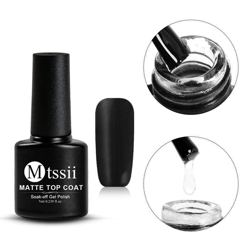 Mtssii 7ml Base Coat Top Coat Matte Peel Off Fast Dry Top Coat Tempered Top Coat Gel Polish