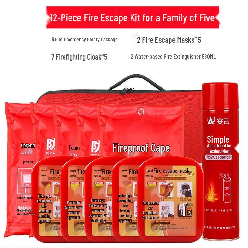 OLOMM 5-Person Fire Emergency Escape Kit 5-Person