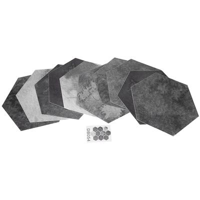10Pcs Simulation Hexagonal Unique Pattern Waterproof Non Slip Self Adhesive Tile Floor Sticker