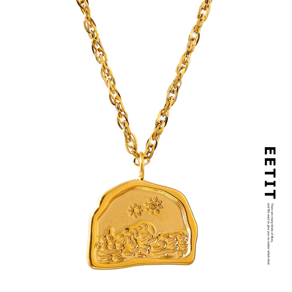 

Eetit ожерелье с геометрическим кулоном из нержавеющей стали и воротником, ювелирные изделия для женщин