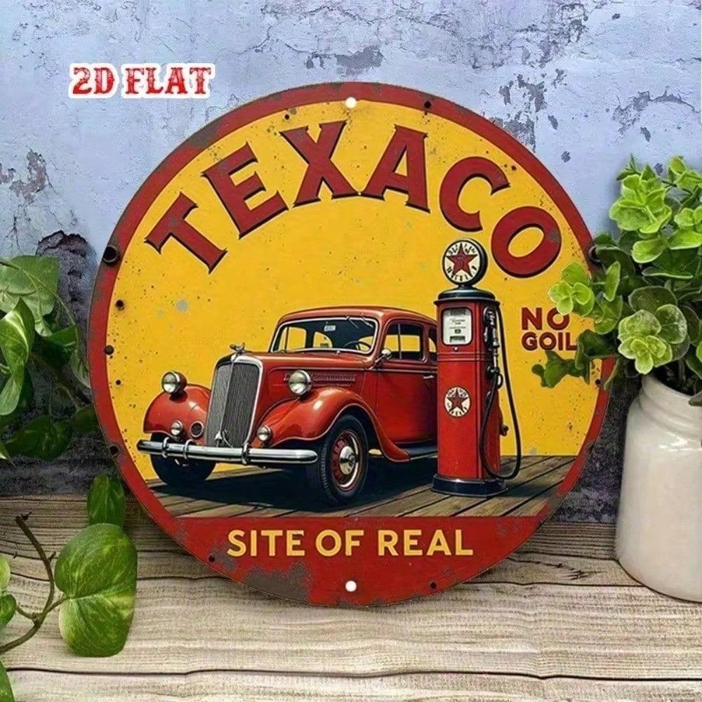 Vintage Texaco Metal Sign 12x18 Inch Retro Gasoline Garage Decor Man Cave Art
