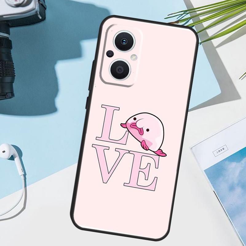 Cute Blobfish Cover For OPPO Reno 12F 11F 13F 14F 8T 7 8 Lite 10 11 12 13 14 OPPO Find X9 X8 X6 X5 Pro Case
