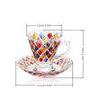 Vintage Colored Hand Painted Coffee Cups Set with Handle Cups Set Home Use Kitchen Juice Drinking Utensils Mug Kitchenware Gifts