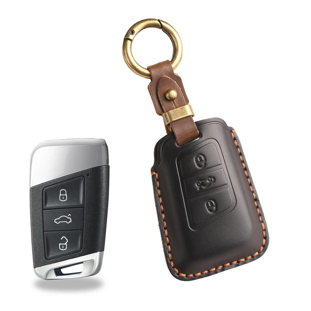 [Volkswagen2010-2020] Skoda Mingrui pro Xinrui Jingrui  Car Key Cover  Handmade Genuine Leather