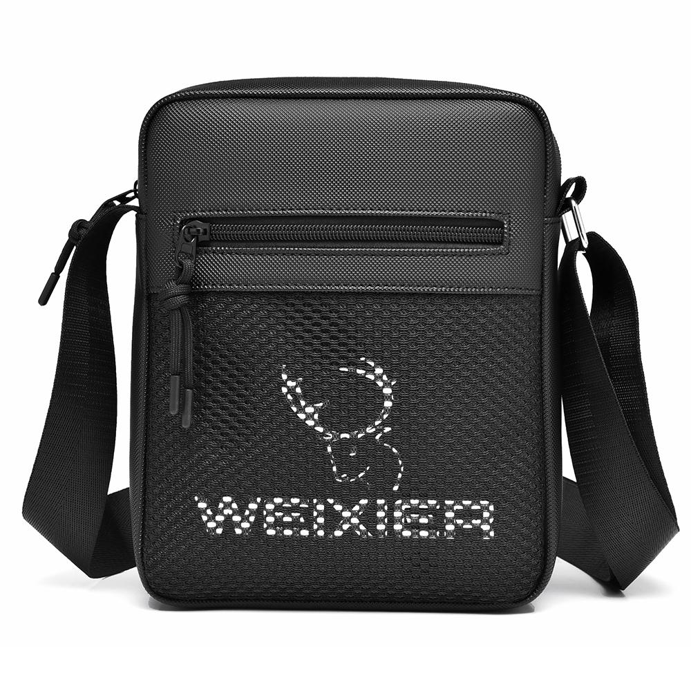 

WEIXIER Men s Crossbody Shoulder Bag Messenger Bag Mini Purse Travel Passport Wallet Bag чёрный