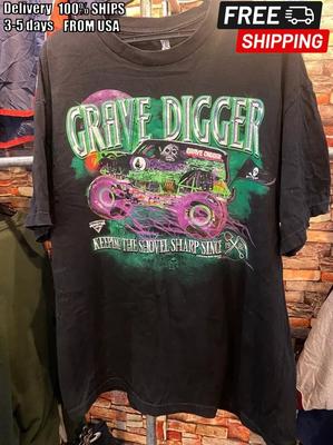Rare Grave Digger Monster Truck Black T Shirt Unisex Men Women NH14791 Unisex T-Shirt