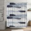 Modern Abstract Black and White Brushstroke Waterproof Shower Curtain Heat Resistant Machine Washable Non-Transparent 180x180cm
