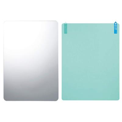 REC Wall Mount Bath Mirror L with Film X Adsorption Sheet Installation OK To Reapply Made of Resin Anti-fog (25.5 33.5cm) Break-resistant