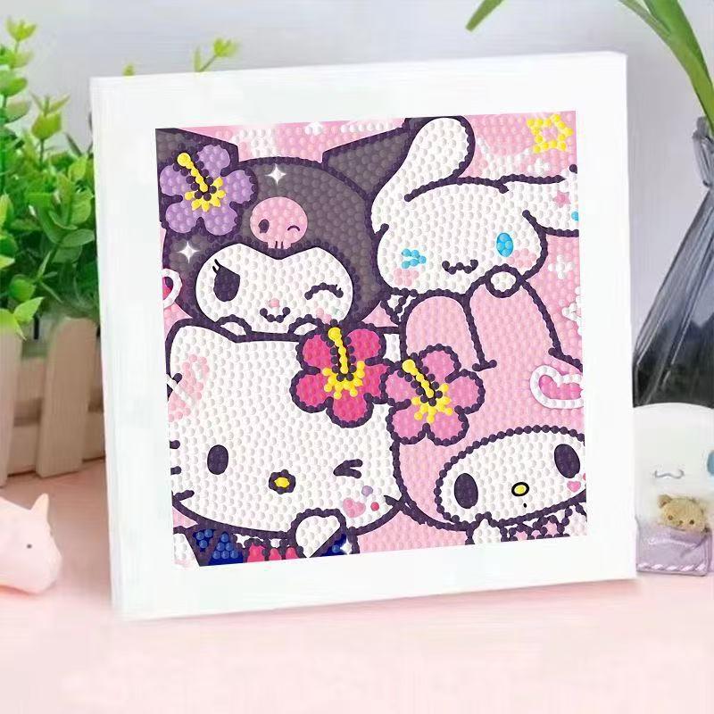Kuromi Cartoon Diamond Painting Kit: Peace & Joy DIY Gift for Students and Kids.