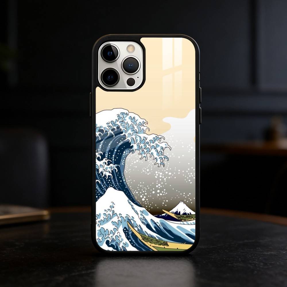 Great Wave Off K-Kanagawa Phone Case For iPhone 17 16 15 14 13 12 Pro Max Plus for Mirror Wireless Magnetic Cover