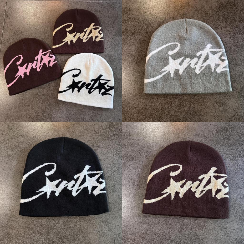 American Streetwear Knit Hat With Star Pattern For Men Women Warm Winter Season