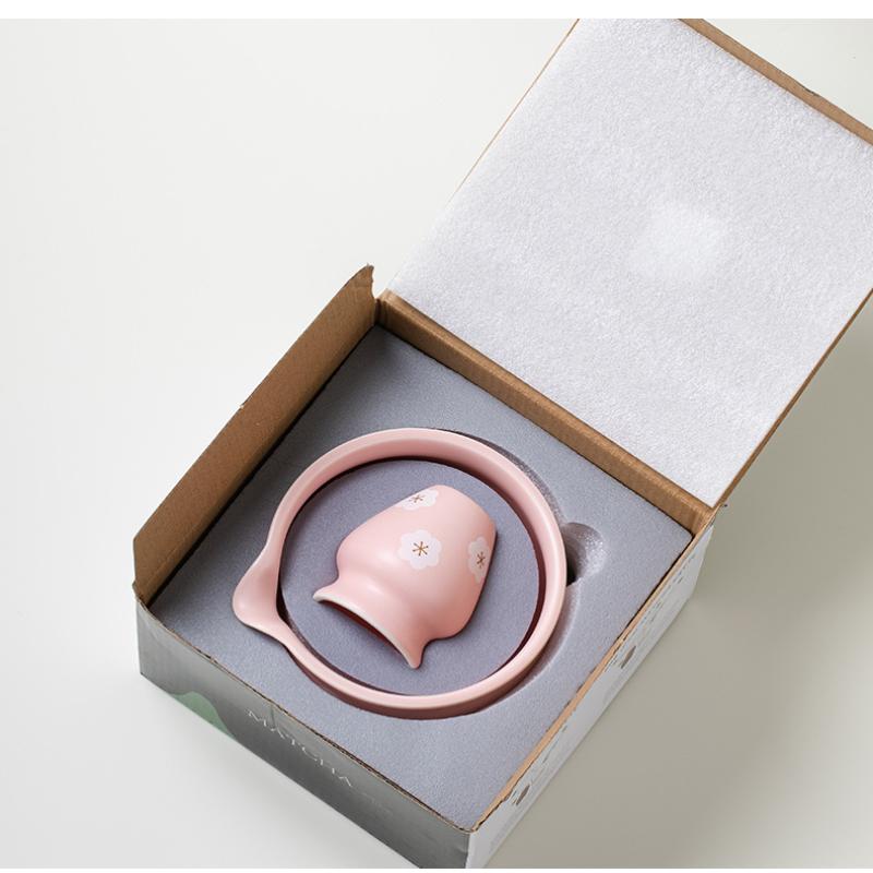 1/2 szt. Ceramiczna Miseczka do Matchy, Japoński Styl Sakura Miseczka do Matchy Artystyczna Ceramiczna Miseczka do Ceremonii Herbacianej Miska na Sałatkę Do Matchy