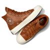 Converse Chuck 70 versatile, comfortable, simple, warm, non-slip, high-top, skate shoes for women in brown