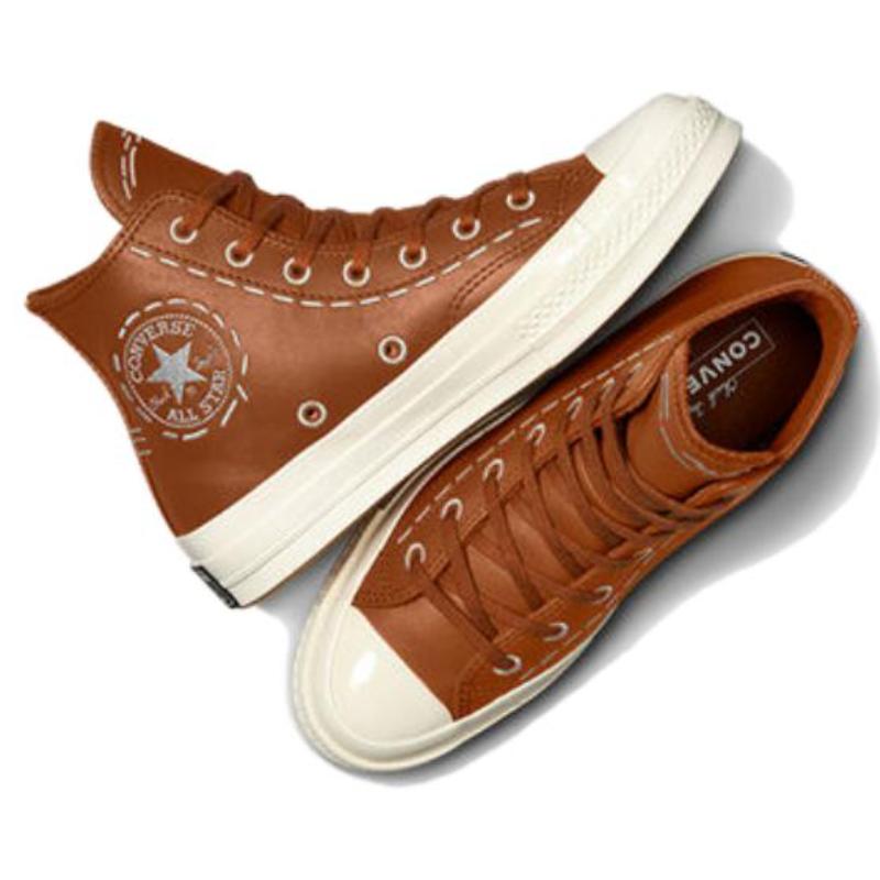 Converse Chuck 70 Versatile, Comfortable, Simple, Warm, Non-slip, High-top, Skate Shoes for Women In Brown
