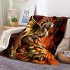 Dragon Family Flannel Blanket Throw Blanket Soft Warm Sofa Bed Camping Home Decor Unique Christmas Gift Cs92234