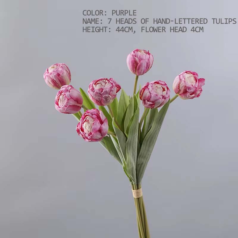 

7 головок высококачественной искусственной шелковой ткани тюльпан цветок комплект для свадьбы