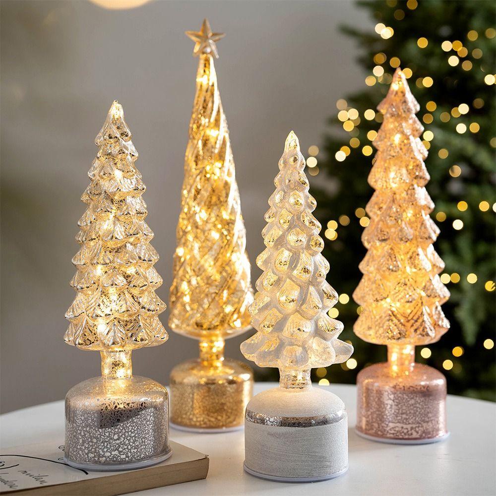 Rotating Christmas Tree Light LED Lamp Xmas Decorative Lighting  Desktop Ornament