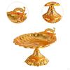 Decorative Pedestal Fruit Plate Bowl Footed Metal for Kitchen Restaurant