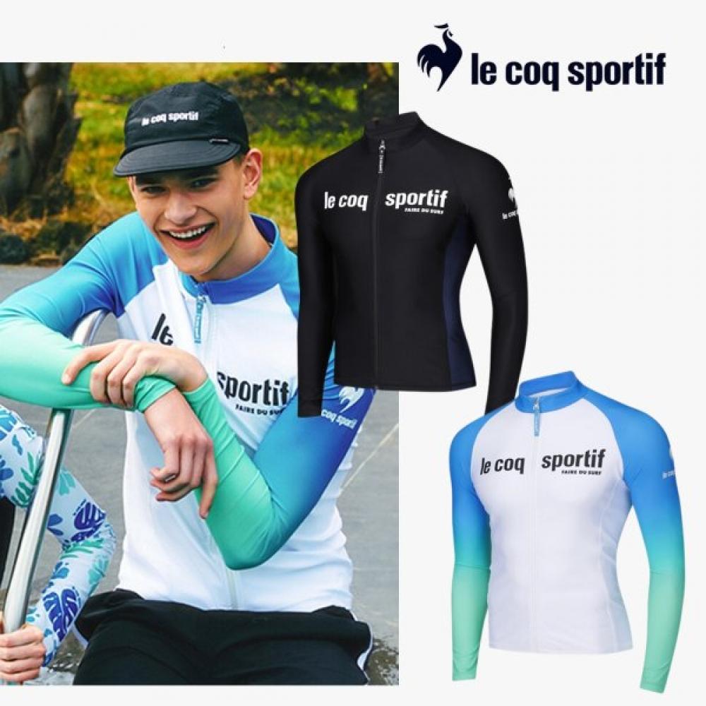 Le Coq Sportif Full Zip Rash Guard Unisex Qp223sfz51 BLK black/90 female M