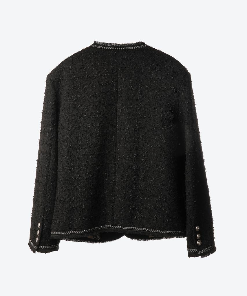 Untage Chain Fringe Tweed Jacket [Black(Man)]_Uto-Fb53