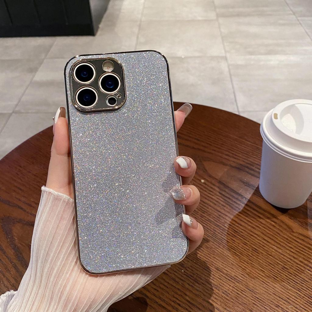 Premium Electroplated Glitter Full-Coverage iPhone 17 Case with Lanyard & Apple 15 Anti-Drop Protection