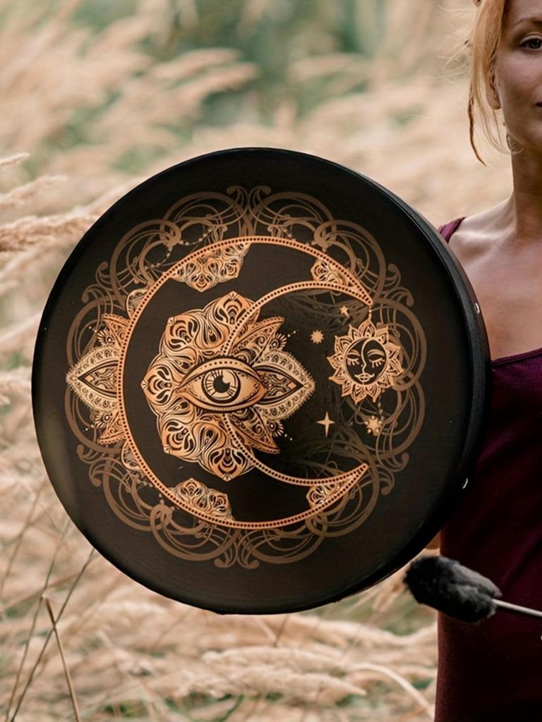 Home Decoration Shaman Drum Percussion Instrument Eye Drum Festive Home Decoration 1 pc