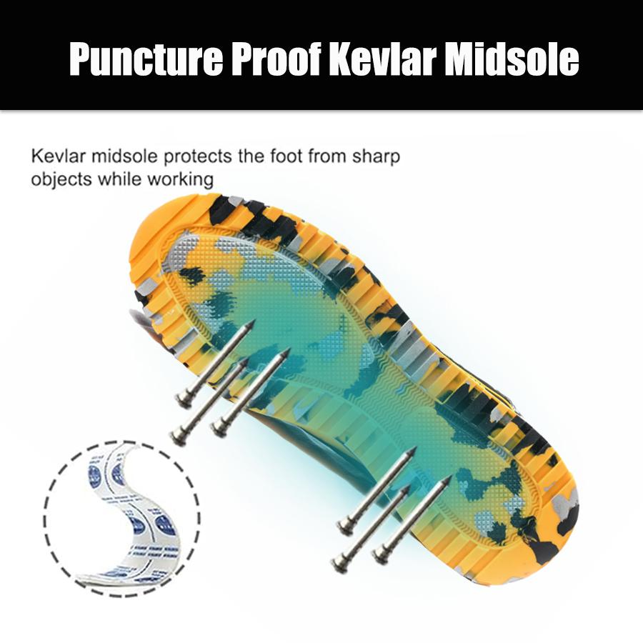 Winter Boots Men Shoes Steel Toe Work Boots Keep Warm Fur Construction Safety Boots Puncture-Proof Thick Plush Work Sneakers