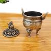 1pc Alloy Pixiu Lion Tripod Incense Burner Mini Retro Home Decor Auspicious Cloud Incense Tablet Burner (Without Incense) 7
