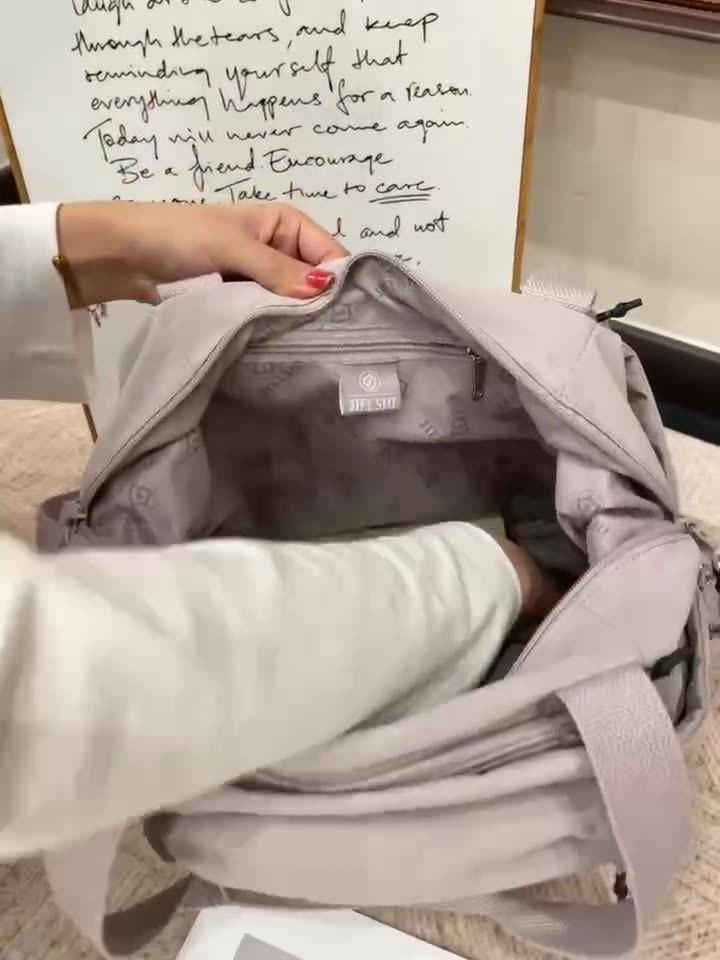 2025 Jielangshi Multifunctional Large Capacity Nylon Sports Yoga Bag Golden Palm