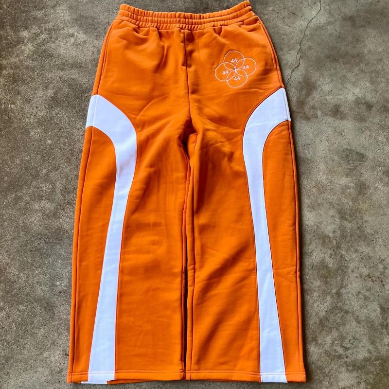 European and American Street Y2K Elastic Printed Patchwork Casual Pants