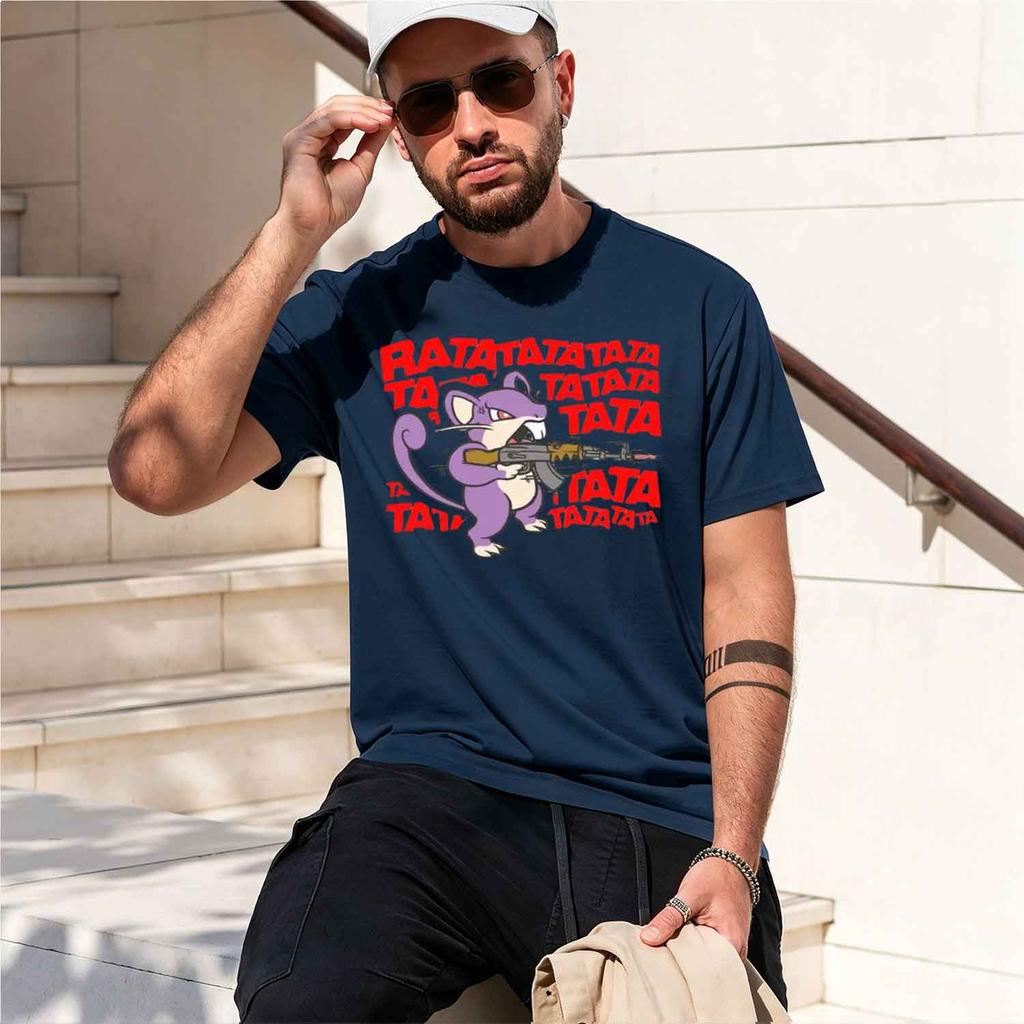 Gun Rat Tshirt Unisex Banksy T Shirt Street Designer Tees Fashion Summer Unisexs Clothing Streetwear Anime Tshirt 2026 New Model Shor