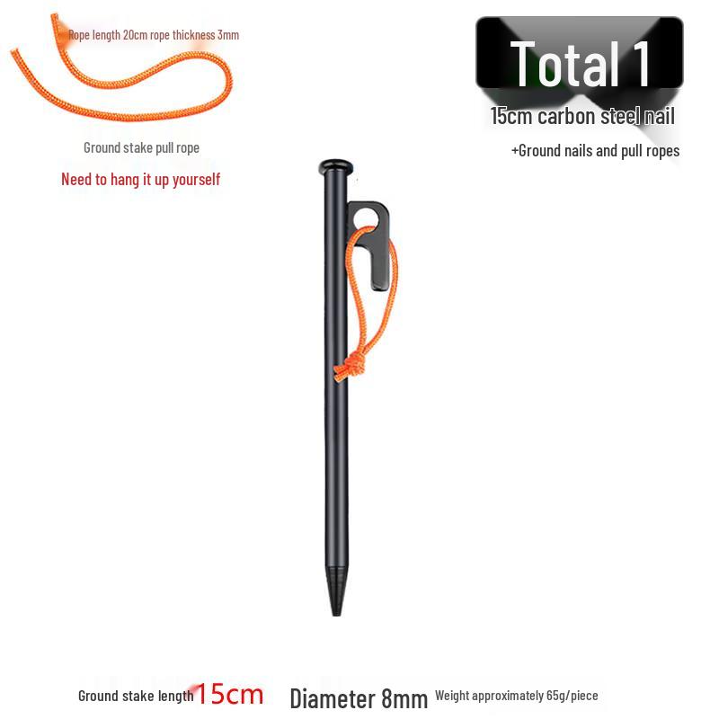 OEING Camping Tent Pegs and Ropes Set