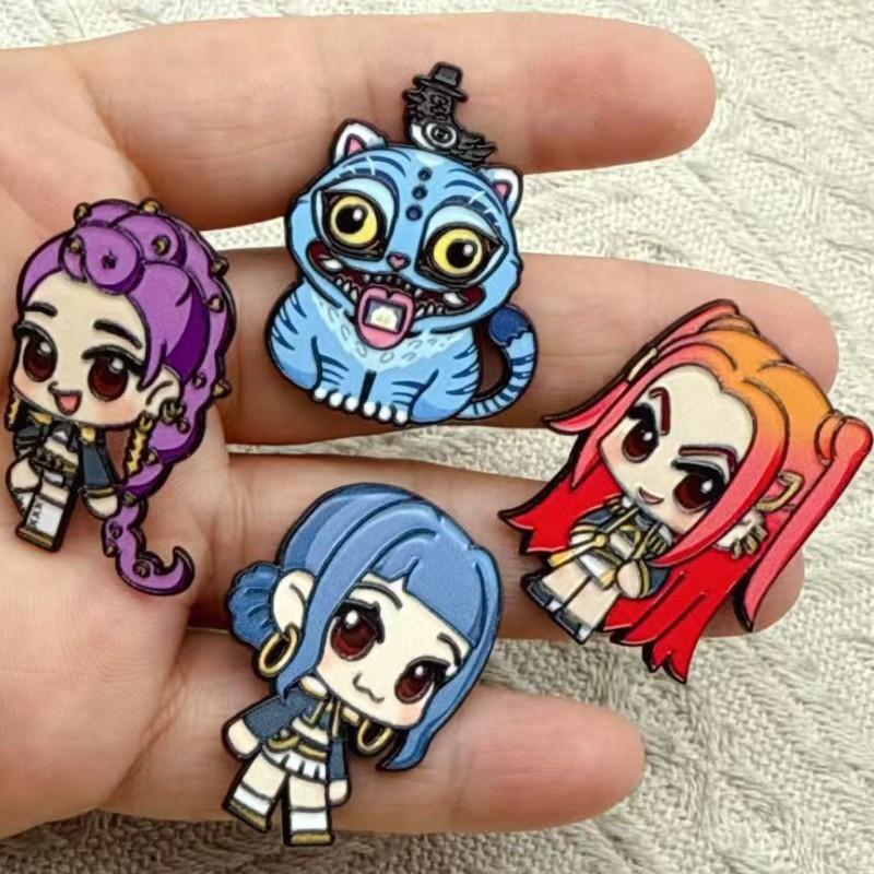1/4 Pcs K- Enamel Brooches  Girl Group Collection Lapel Pin Cute Clothing Backpack Badge Decor Gift For Fans