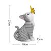 Solar Bunny Cat Statue Garden Decor LED Light Resin Animal Sculpture Figurine Outdoor Decoration for Courtyard