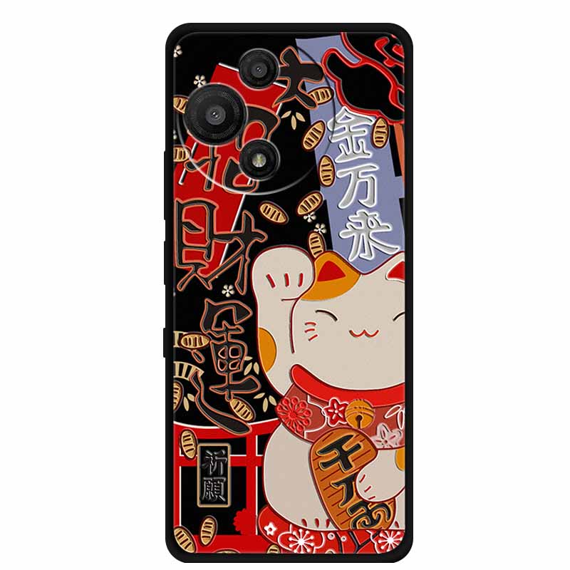 For TCL 60 SE Nxtpaper Case 3D Emboss Relief Flowers Black TPU Silicone Soft Back Cover Cases For TCL 60R Case 6.7" Fundas Bag