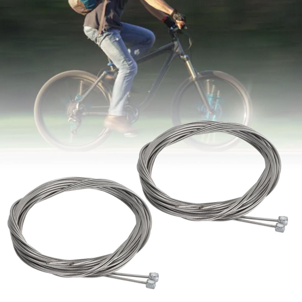 10Pcs Bike Shifter Cable Stainless Steel Rustproof Bicycle Gear Cable Shift Cable Wire for Mountain Bike Road Bike 2.1m