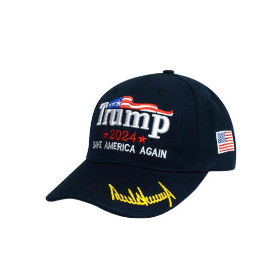 Unisex kšiltovka Trump 2024 Letter výšivka Krém na opalování s dlouhou krempou Anti-UV Nastavitelná dírka do culíku Venkovní čepice