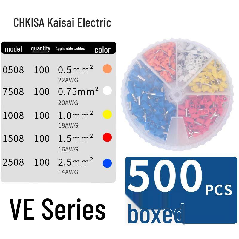 Tubular Wiring Terminal Crimper with Storage Box for Quick Cold-Pressed Wire Terminals