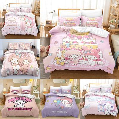 My Melody Bedding Sets Comforter Quilt Bed Cover Duvet Cover Pillow Case 2-3 Pieces Sets Bedroom Decoration Home Supplies