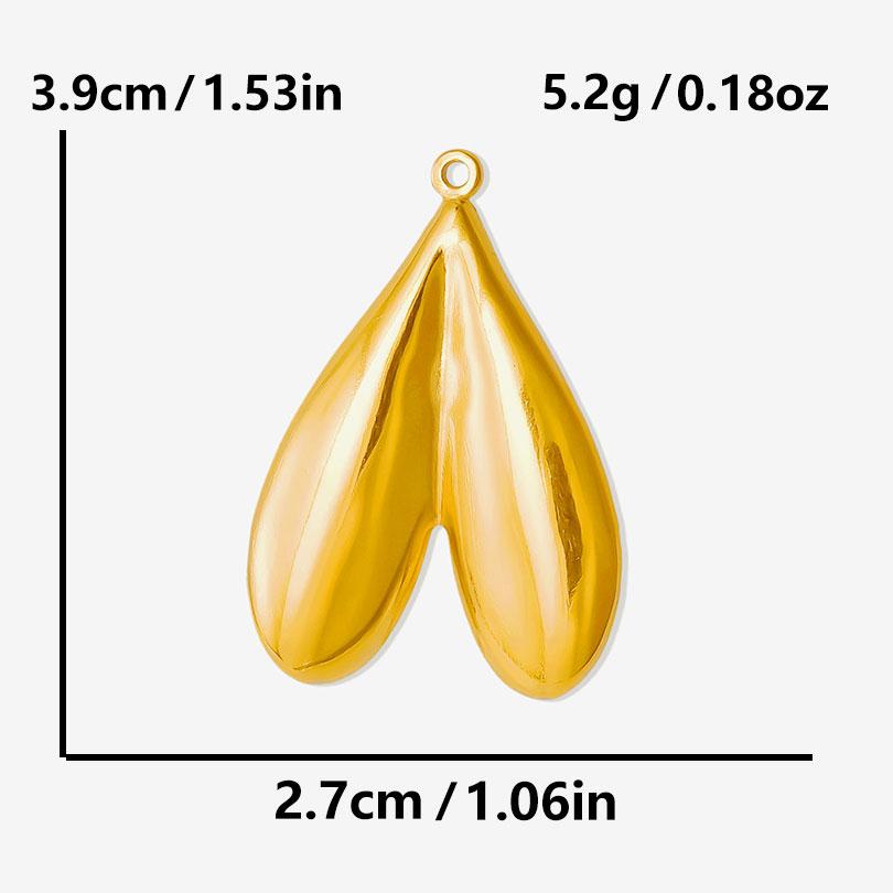 5pcs/Lot Gold Color New Bowknot Sun Heart Stainless Steel Pendants For Jewelry Making Supplies DIY Charms Bulk Earrings Pendant